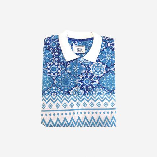 P-04 Italian Blue Polo Extra Slim - Angelo's Men Boutique