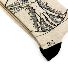 Load image into Gallery viewer, Leonardo Da Vinci, Vitruvian Man Socks Art Collection
