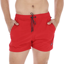 Load image into Gallery viewer, Basic-15 Red Men&#39;s Quick Dry Swim Trunks
