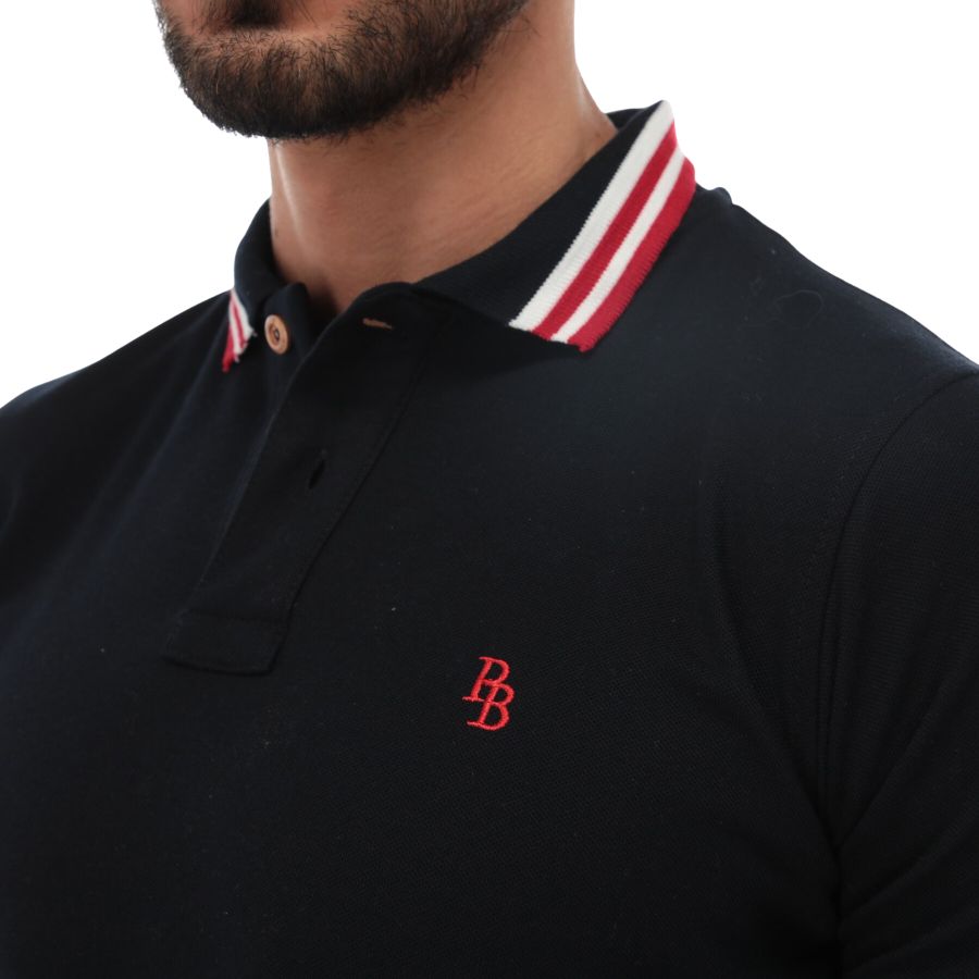 Polo Porto Blanco Básica Caballero Negro | PBASIC-01