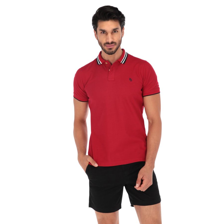 Polo Porto Blanco Básica Caballero Roja | PBASIC-03