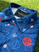 Load image into Gallery viewer, Navy Compass Short Sleeve Shirt
