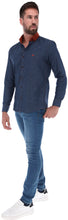 Load image into Gallery viewer, Men&#39;s Solid Long Sleeve Classic Button Down Shirt Blue &amp; Burgundy E-1901
