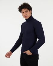 Load image into Gallery viewer, JT901 Navy Turtle Neck Long Sleeve Shirt
