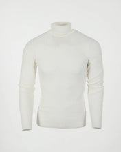 Load image into Gallery viewer, JT901 White Turtle Neck Long Sleeve Shirt
