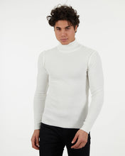 Load image into Gallery viewer, JT901 White Turtle Neck Long Sleeve Shirt
