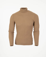 Load image into Gallery viewer, JT901 Beige Turtle Neck Long Sleeve Shirt
