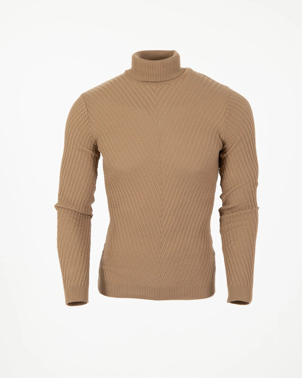 JT901 Beige Turtle Neck Long Sleeve Shirt