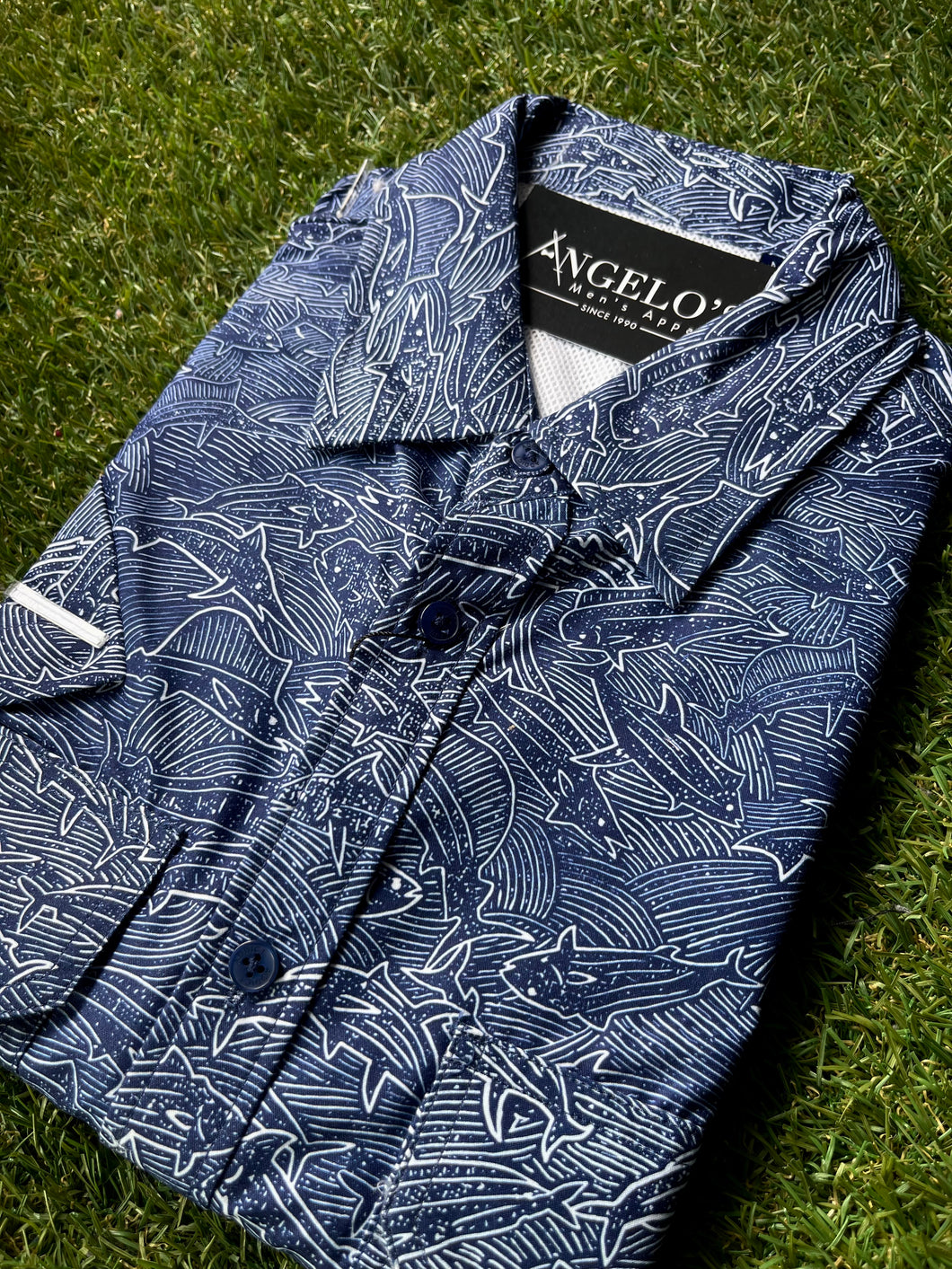 Navy Wahoo Short Sleeve Shirt