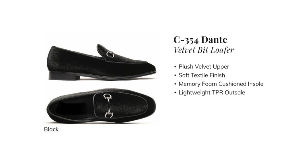 Black Velvet Bit Loafer / C-354