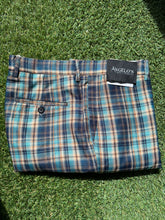 Load image into Gallery viewer, PL29 Aqua Plaid Pants
