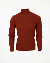 Load image into Gallery viewer, JT901 Rust Turtle Neck Long Sleeve Shirt
