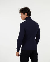 Load image into Gallery viewer, JT901 Navy Turtle Neck Long Sleeve Shirt
