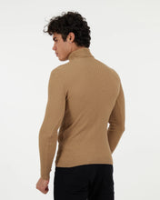 Load image into Gallery viewer, JT901 Beige Turtle Neck Long Sleeve Shirt
