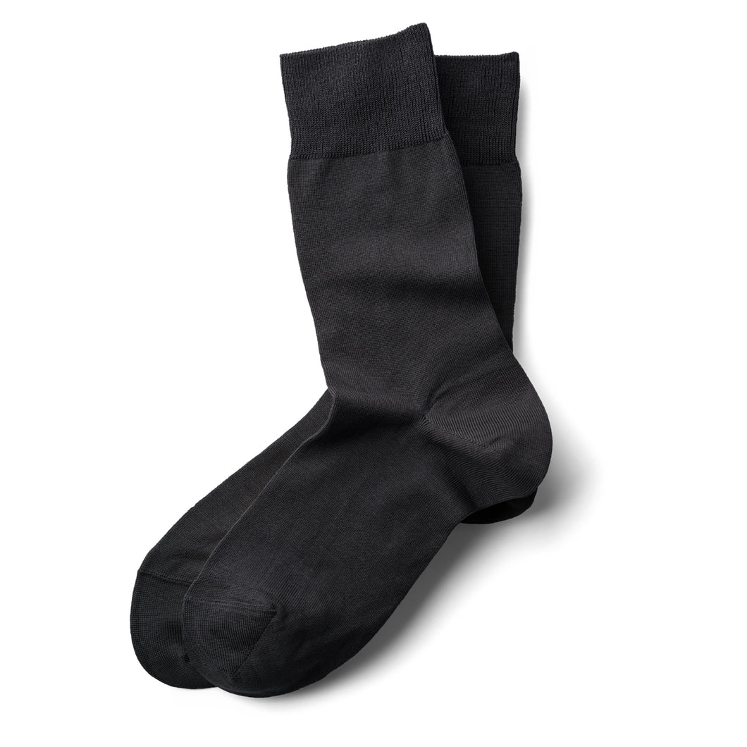 Charcoal Poly Cotton Sock | Tuxedo Park