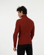 Load image into Gallery viewer, JT901 Rust Turtle Neck Long Sleeve Shirt
