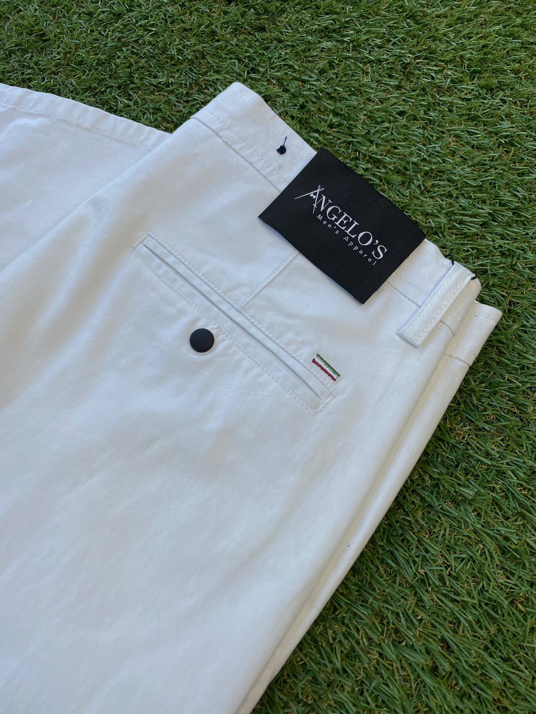 White Stretch Chino Pants Slim Fit / CTN-2