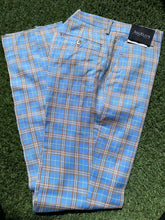 Load image into Gallery viewer, PL27 Sky Blue Plaid Pants
