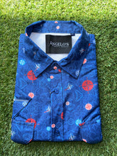 Load image into Gallery viewer, Navy Compass Short Sleeve Shirt
