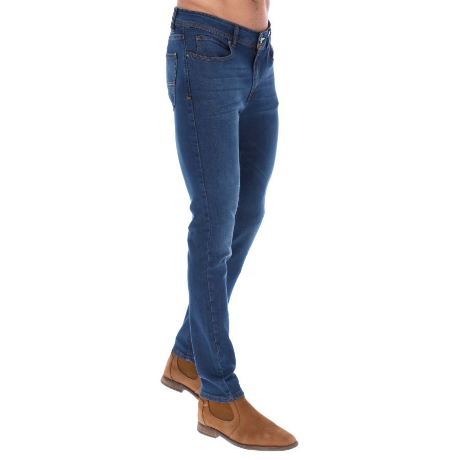 PJ-05 Men's Solid Premium Flex-Stretch Denim Jeans Blue