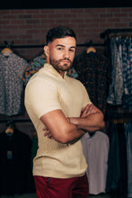 Load image into Gallery viewer, ZK509 Cream Turtle Neck Polo
