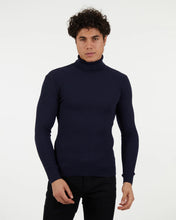 Load image into Gallery viewer, JT901 Navy Turtle Neck Long Sleeve Shirt
