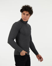 Load image into Gallery viewer, JT901 Charcoal Turtle Neck Long Sleeve Shirt
