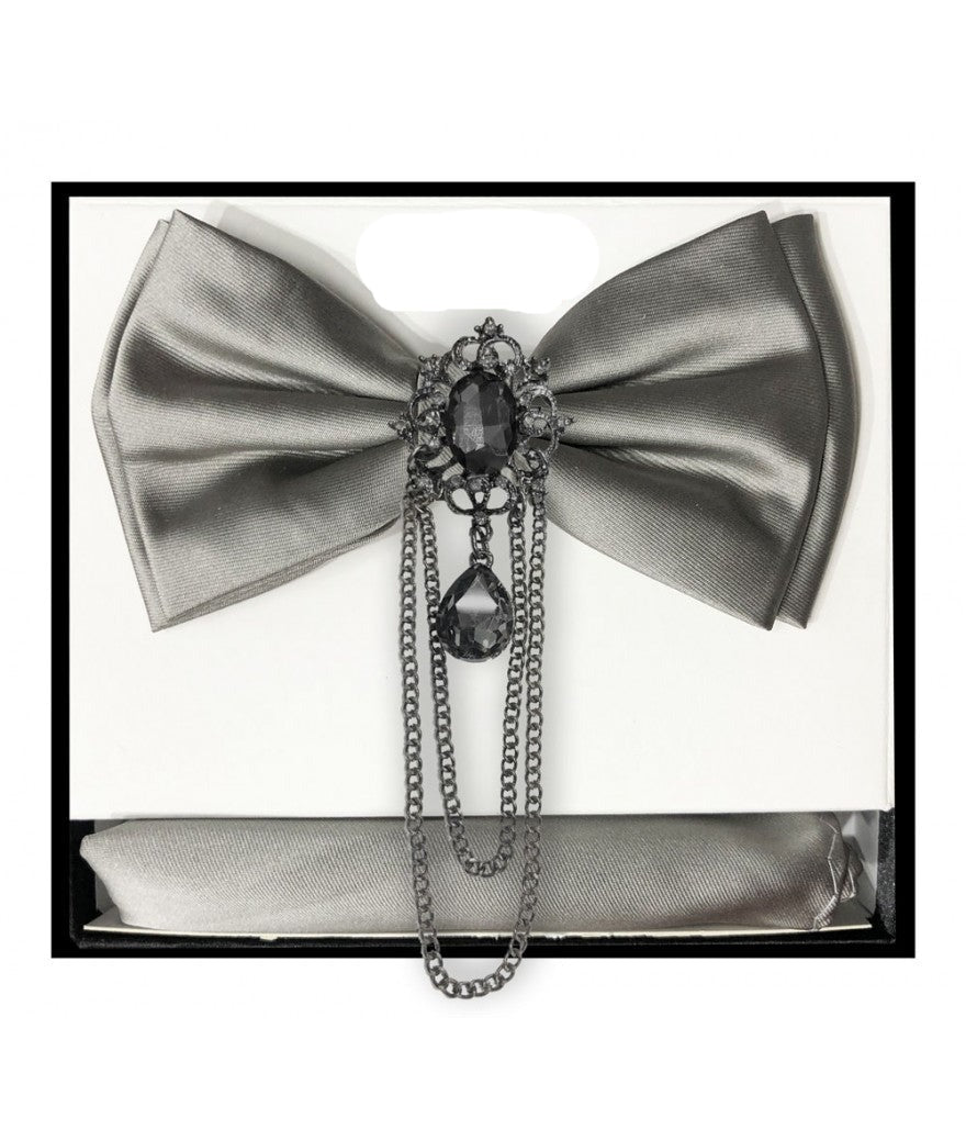 Silver Brooch Bow Ties | JBT115-ZZ