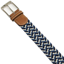 Load image into Gallery viewer, Premium Braid Belt Blue/Black - Angelo&#39;s Men Boutique
